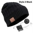 thumbnail image 1 of HESHENG Unisex Bluetooth Beanie Hat Winter Warm Wireless Smart Cap with Headset Mic Speaker Hat for Outdoor, Black#2, 1 of 8