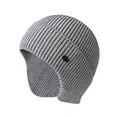 thumbnail image 1 of HESHENG Unisex Men Winter Windproof Knitted Wool Beanie Hat Ear Flap Ear Protector Cycling Ski Skull Cap- Gray, 1 of 5
