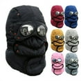 thumbnail image 1 of HESHENG Unisex Winter Thermal Pilot Hat Trapper Hats With Glasses Unisex Warm Full Neck Face Ski Masks, Yellow, 1 of 4