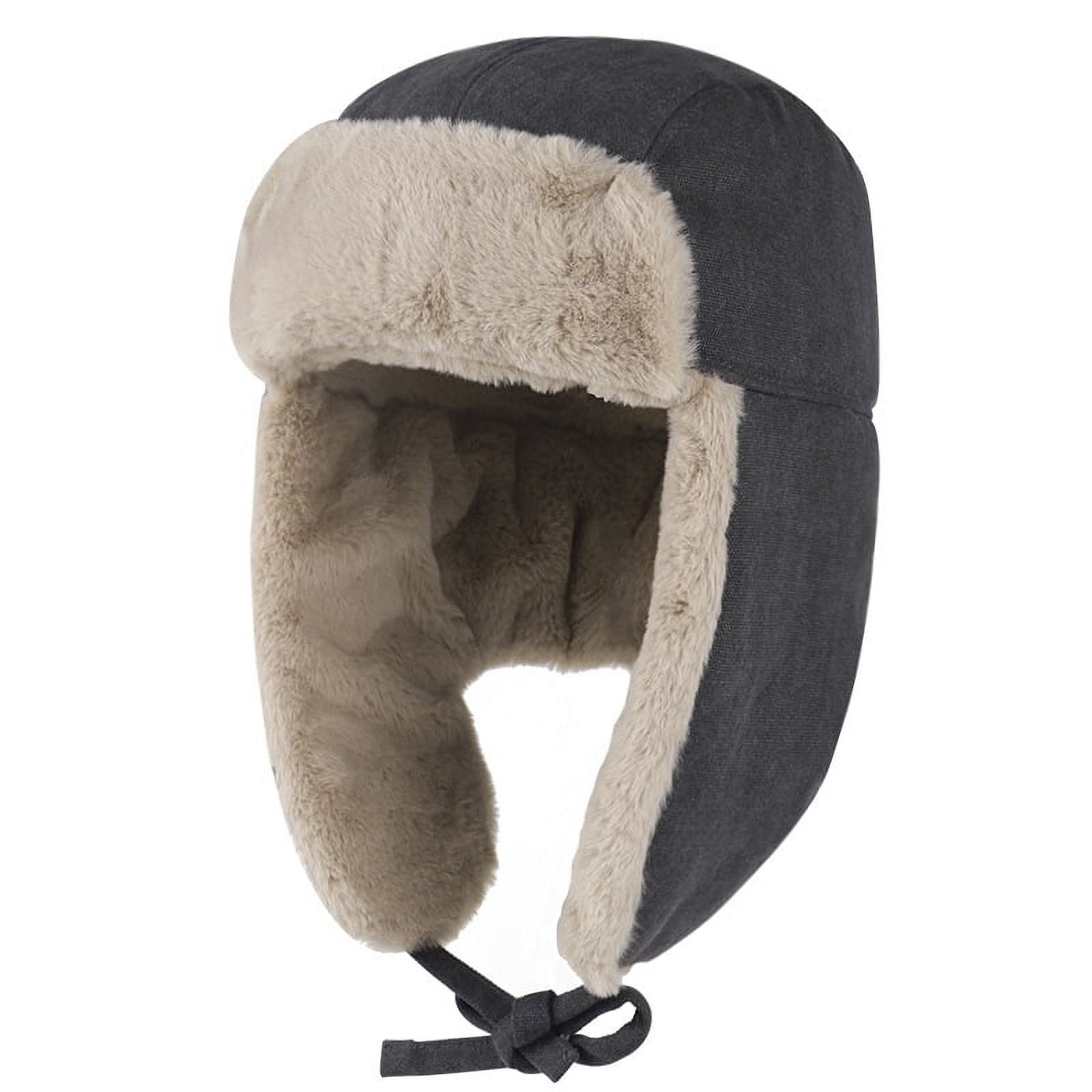 HESHENG Warm Trapper Hat Winter Trooper Hat with Ear Flaps