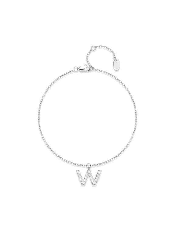 S925 Sterling Silver Initial Bracelets for Women, Your surname initial bracelet