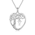 thumbnail image 1 of Heshpaws 925 Sterling Silver Heart Tree of Life Necklace Custom Initial Letter Pendant Jewelry for Women, Gift for Mom Daughter Wife, 1 of 6