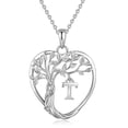 thumbnail image 1 of Heshpaws Heart Tree of Life Necklace Custom Initial Letter Pendant Jewelry for Women, Gift for Mom Daughter Wife, 1 of 6