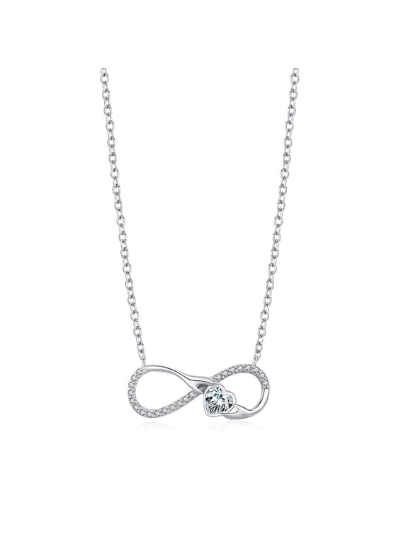 S925 pure silver heart-shaped Necklace, Zircon inlay Heart Shaped Collarbone Chain,Hand in hand necklace Jewelry Gift for Women