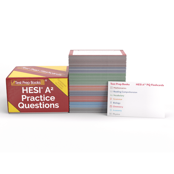 HESI A2 Practice Question Flashcards 2022-2023: HESI Exam Flash Card Study Guide and Practice Test for the HESI Admission Assessment [Full Color Cards]