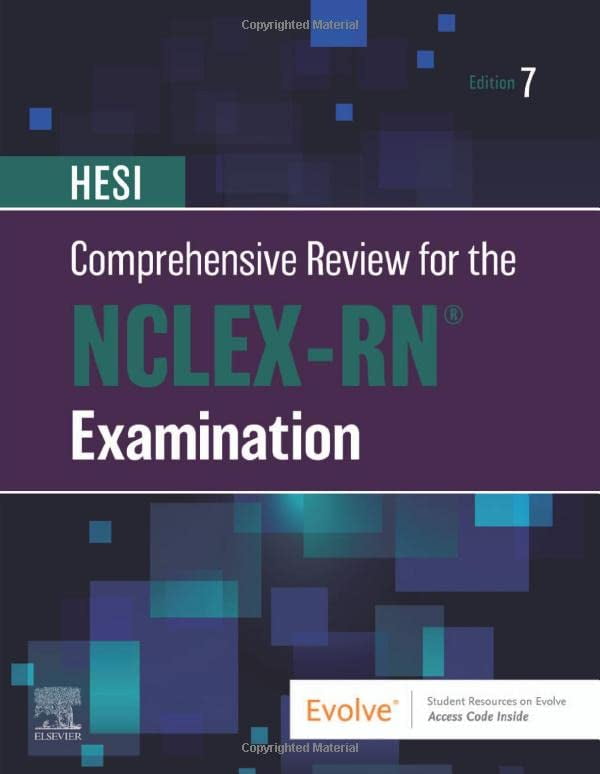 Pre-Owned HESI Comprehensive Review for the NCLEX-RN Examination, 9780323831932, 0323831931, Paperback, 7 edition