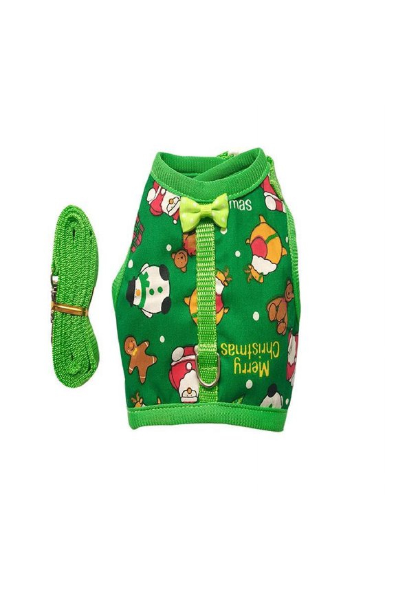 Bunny Harness Leash Adjustable Christmas Costume Vest for Squirrel Chipmunk