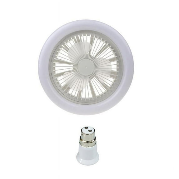 HESITONE E27 Intelligent Electric Ceiling Fan Light with B22 to E27 Light Bulb Socket Base Converter for Room Office Wide Voltage