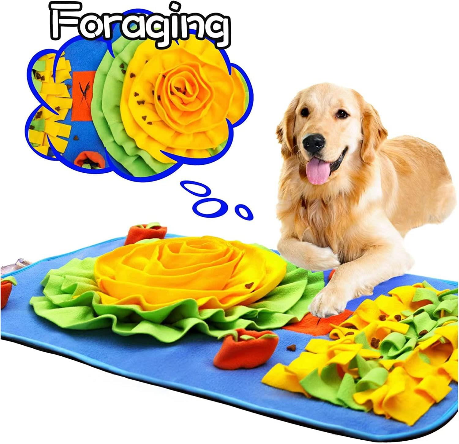 HESLAND Dogs Snuffle Mat Nosework Feeding enrichment Mat Puzzle Toys for  Small Medium Large Breed 29.5*19.7 