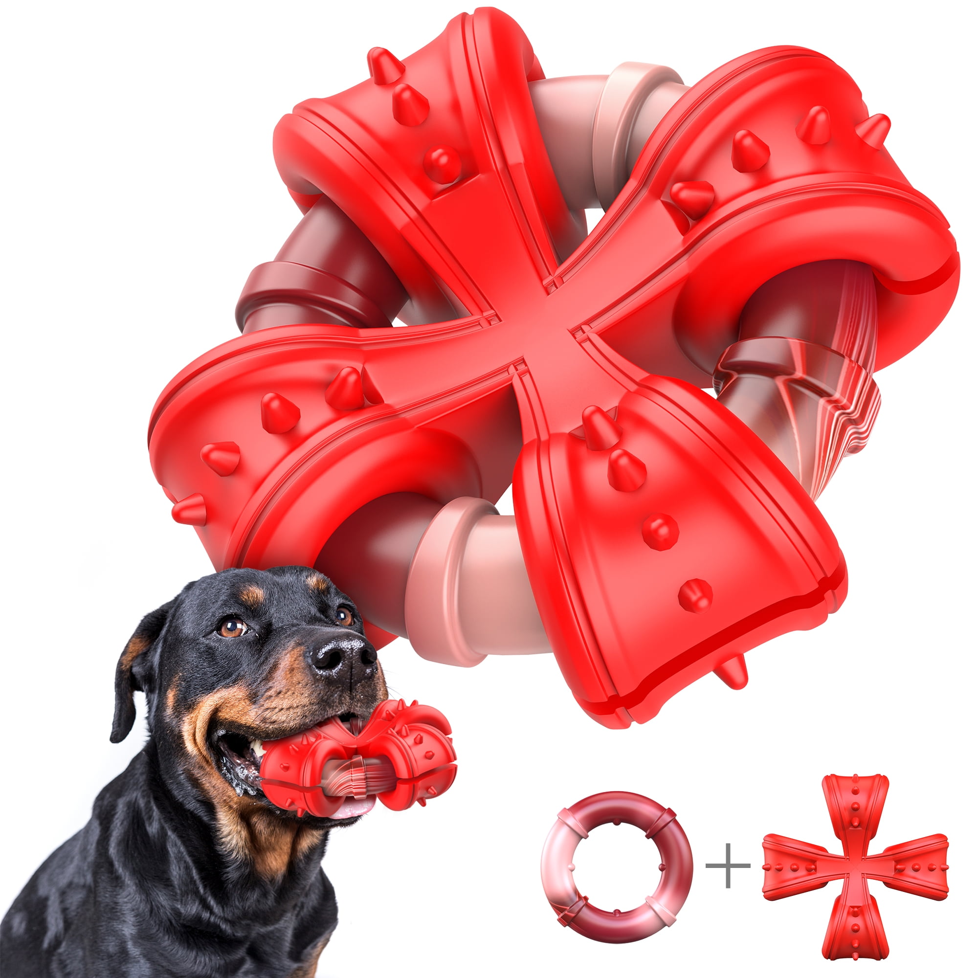 Doudele Best Interactive Durable Bones Dog chew Toys for Aggressive chewers  Indestructible Dog Toys for Boredom and stimulating