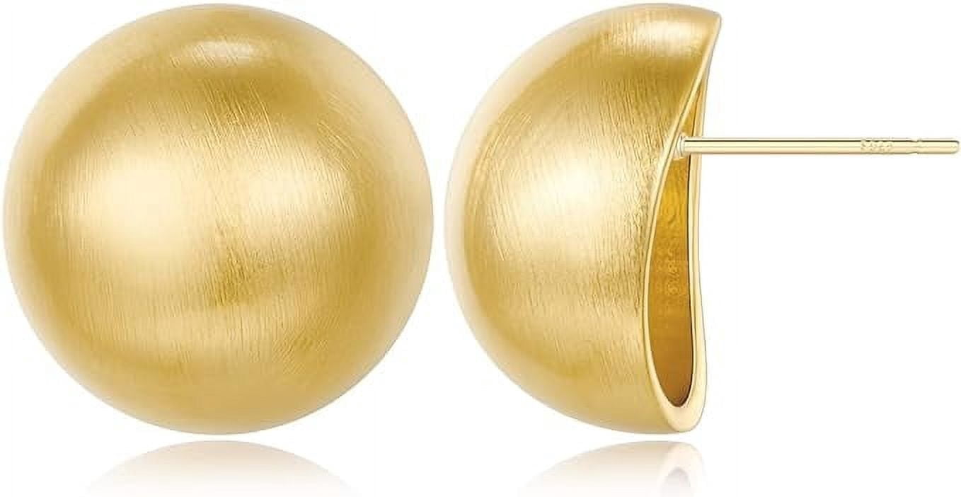 Irregular Gold Stud Earrings For Women - Chunky Geometric Hammered Earrings