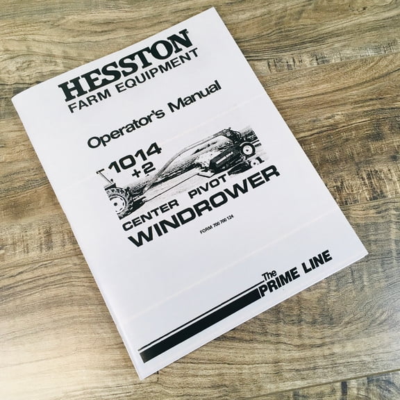 HESSTON 1014+2 WINDROWER OPERATORS MANUAL OWNERS BOOK MAINTENANCE ADJUSTMENTS