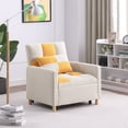 thumbnail image 1 of HESTINYSU Convertible Sleeper Sofa Chair Bed, Adjustable Chair with Pillow, Multi-Functional Sleeper Chair with Soft Teddy Fabric, 1 of 10