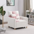 thumbnail image 1 of HESTINYSU Convertible Sleeper Sofa Chair Bed, Adjustable Chair with Pillow, Multi-Functional Sleeper Chair with Soft Teddy Fabric, 1 of 9