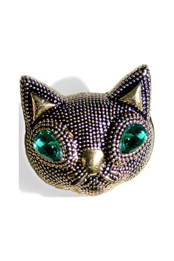 Animal Bronze Cat Head Brooch for Women, Safety Brooch Pins, Enamel Pins for Clothing Backpack Hat Decoration, Mother's Day Valentine's Day Birthday Gifts for Women