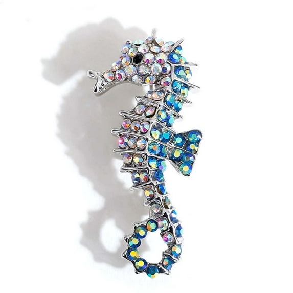 HETICA Animal Seahorse Brooch for Women, Safety Brooch Pins, Enamel Pins for Clothing Backpack Hat Decoration, Mother's Day Valentine's Day Birthday Gifts for Women