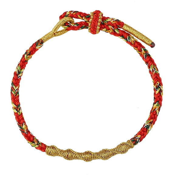 HETICA Red String Bracelet Adjustable Gold Red Handmade Braided Rope Bracelet Prayer Blessing Good Luck Bracelet Jewelry Gifts for Men and Women