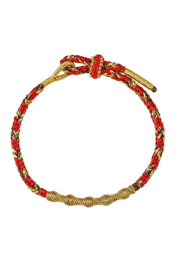 Red String Bracelet Adjustable Gold Red Handmade Braided Rope Bracelet Prayer Blessing Good Luck Bracelet Jewelry Gifts for Men and Women