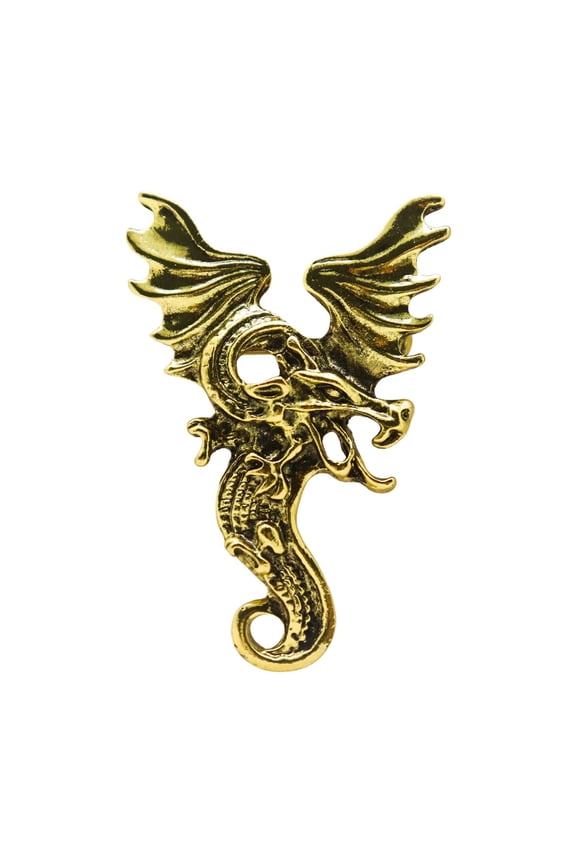 Vintage Dragon Totem Brooch for Men Women Pin Animal Lapel Pin Safety Pin Punk Suit Tie Pin Husband Boyfriend for Valentine's Day Anniversary Birthday Gifts