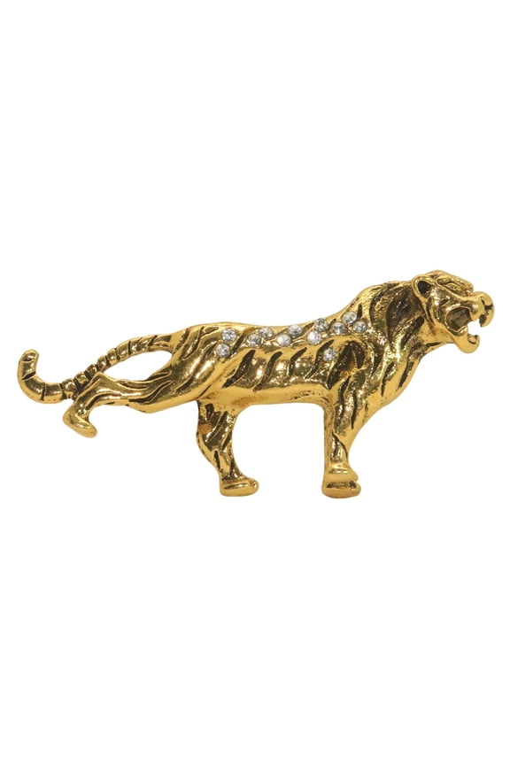 Vintage Rhinestone Tiger Brooch for Men Women Pin Animal Lapel Pin Safety Pin Punk Suit Tie Pin Husband Boyfriend for Valentine's Day Anniversary Birthday Gifts