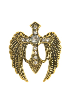 Vintage Winged Cross Brooch for Men Women Pin Animal Lapel Pin Safety Pin Punk Suit Tie Pin Husband Boyfriend for Valentine's Day Anniversary Birthday Gifts