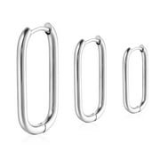 HETICA Womens Gold Hoop Earrings Set   3 Pairs of Lightweight, Hypoallergenic, Chunky Open Hoops   Trendy Gold Plated Fashion Jewelry for Every Occasion