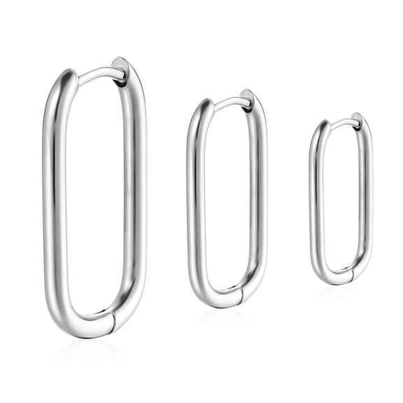 HETICA Women's Gold Hoop Earrings Set 3 Pairs of Lightweight, Hypoallergenic, Chunky Open Hoops Trendy Gold Plated Fashion Jewelry for Every Occasion