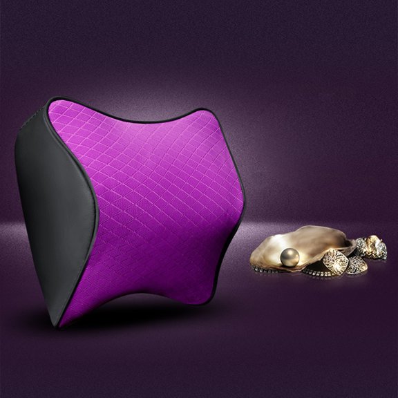 HEVIRGO 1 PC Space Memory Foam Car Lumbar Support Auto Neck Pillow Headrest Head Restraint