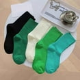 thumbnail image 1 of HEVIRGO 1 Pair College Style Mid-Tube Ribbed Cuffs Elastic Sports Socks Men Women Outdoor Sports Racing Cycling Socks, 1 of 8