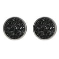 thumbnail image 1 of HEVIRGO 1 Pair Ear Stud Decorative Colorful Stainless Round Shaped Rhinestone Ear Stud for Gift Stainless Steel Black, 1 of 8