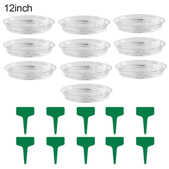 HEVIRGO 10 Sets Planter Tray, Leak-proof Reusable Free Promote Growth Plant Flower Pot Saucer Gardening Tools