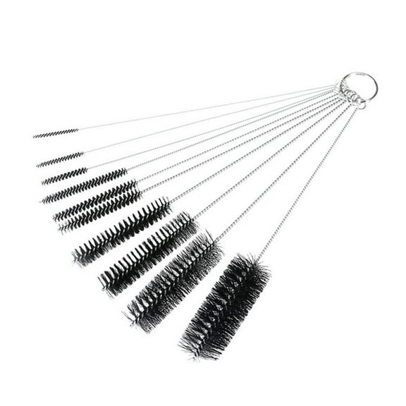 HEVIRGO 10Pcs/Set Coffee Machine Bottle Tube Straw Brush Washing Scrubber Cleaning Tool,As the picture