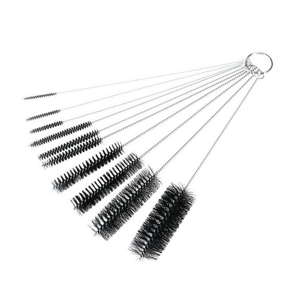 HEVIRGO 10Pcs/Set Coffee Machine Bottle Tube Straw Brush Washing Scrubber Cleaning Tool,As the picture