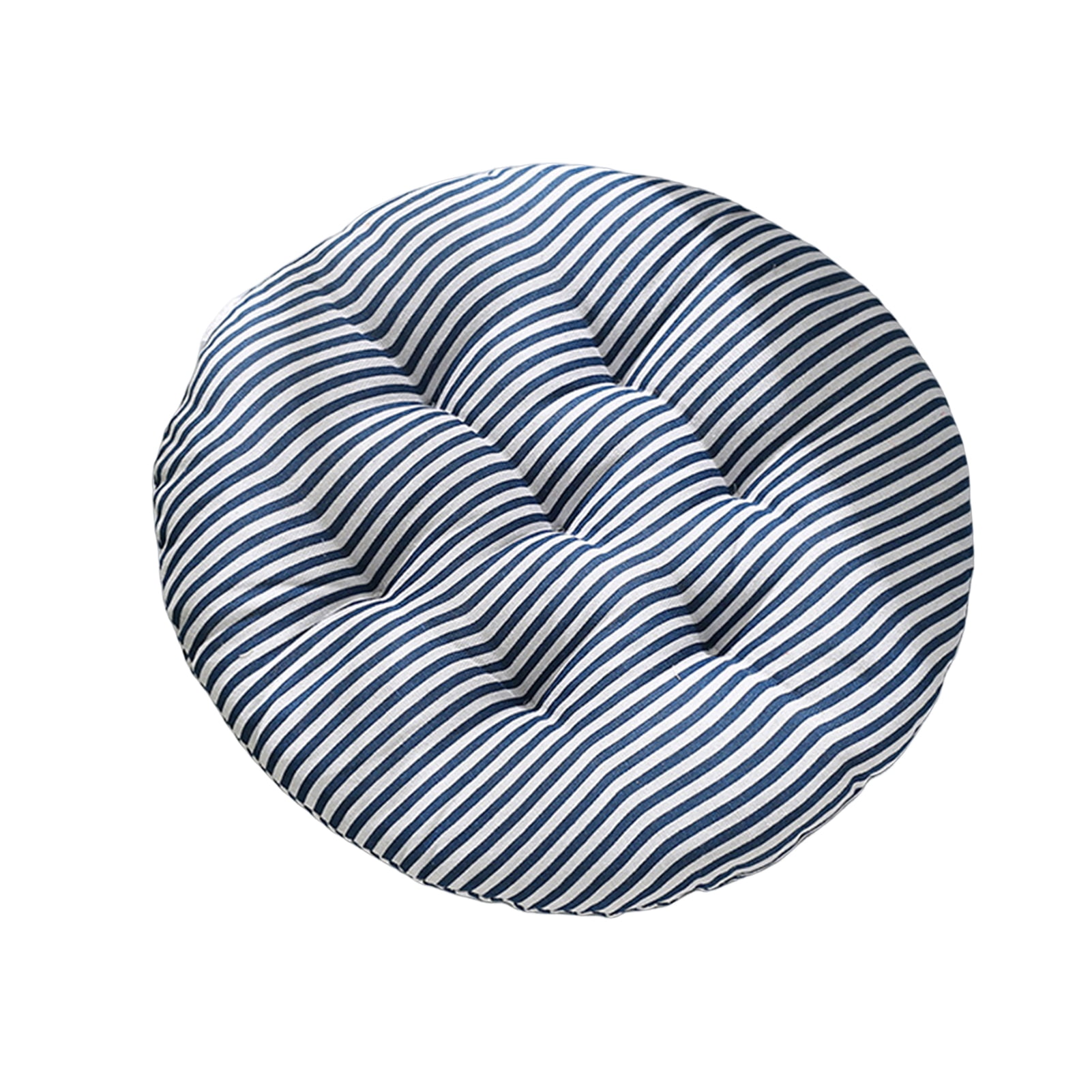 HEVIRGO 12/16/18Inch Round Chair Cushion Washable Soft Polyester Plaid