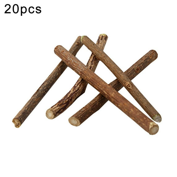 HEVIRGO 15/20Pcs Pet Cats Kitten Snacks Matatabi Chew Stick Molar Cleaning Teeth Toy Red Matatabi
