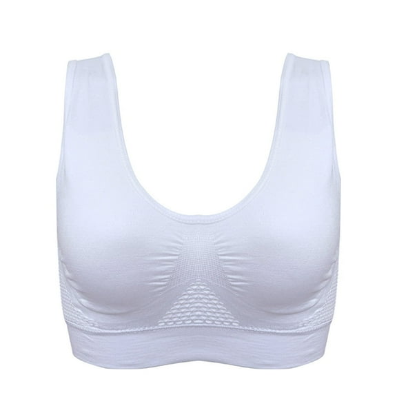 HEVIRGO 1PC Plus Size Women Shockproof Breathable Wireless Push-up Vest Bra Sport Underwear