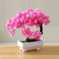 thumbnail image 1 of HEVIRGO 1PC Simulation Fake Potted Bonsai Tree Artificial Plant Desk Ornament Home Decor-Pink(gift 1PC)Home Decor, 1 of 3
