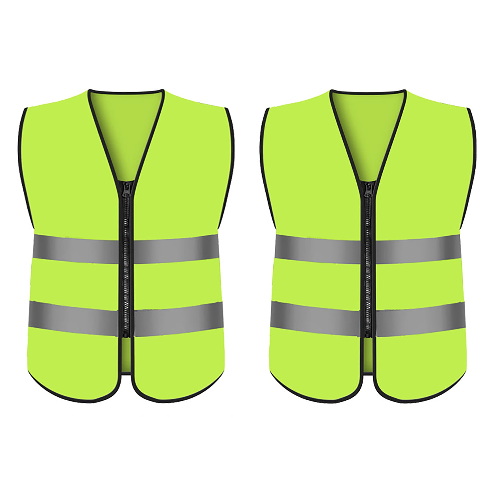 HEVIRGO 2 Pack Reflective Vest, 2Pcs High Visibility Safety Vest