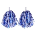 thumbnail image 1 of HEVIRGO 2 Pcs Cheerleader Pom Poms Metallic Foil Cheerleader Pom Poms Hand Flowers with Handle for Sports Competitions Celebrations, 1 of 7