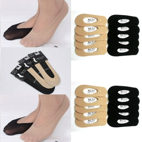 HEVIRGO 20/40 Pairs Silky Breathable Invisible Socks, Anti-Slip Low Cut Summer Women Secret Socks