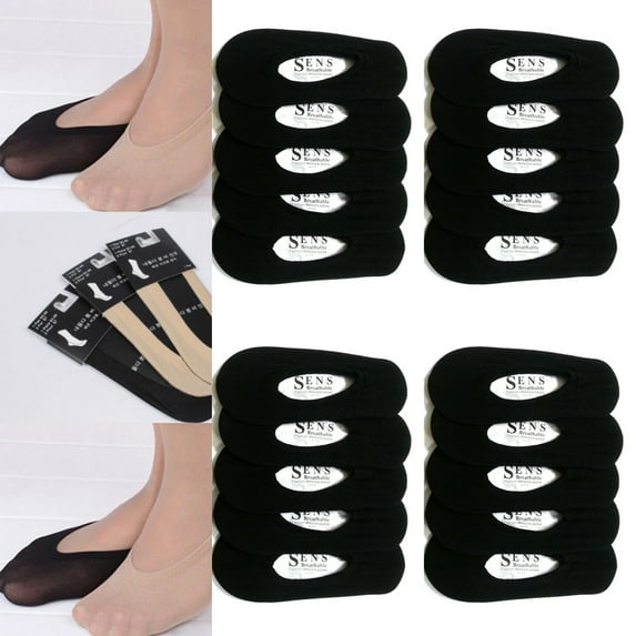 HEVIRGO 20/40 Pairs Silky Breathable Invisible Socks, Anti-Slip Low Cut Summer Women Secret Socks