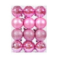 thumbnail image 1 of HEVIRGO 24Pcs Christmas Balls Bright Color Matte Finish Smooth Surface Shatterproof Wide Application Enhance Atmosphere PS Material Xmas Tree Glitter Balls Christmas Party Ornament for Home - Pink 3cm, 1 of 10