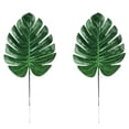 thumbnail image 1 of HEVIRGO 2Pcs Artificial Tropical Monstera Leaves Wedding Party Home Table Decoration, 1 of 4
