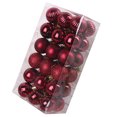 thumbnail image 1 of HEVIRGO 36Pcs 4cm Christmas Pendant Electroplating Fine Workmanship with Hanging Hole Colorfast Unbreakable Xmas Ornament Accessory Hanging Christmas Tree Decoration Baubles for Party - Wine Red 4cm, 1 of 10