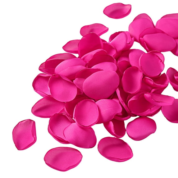 HEVIRGO 400PCS Artificial Petal Realistic Exquisite Romantic Fake Rose Petal Photography Props Party Supplies,Rose Red
