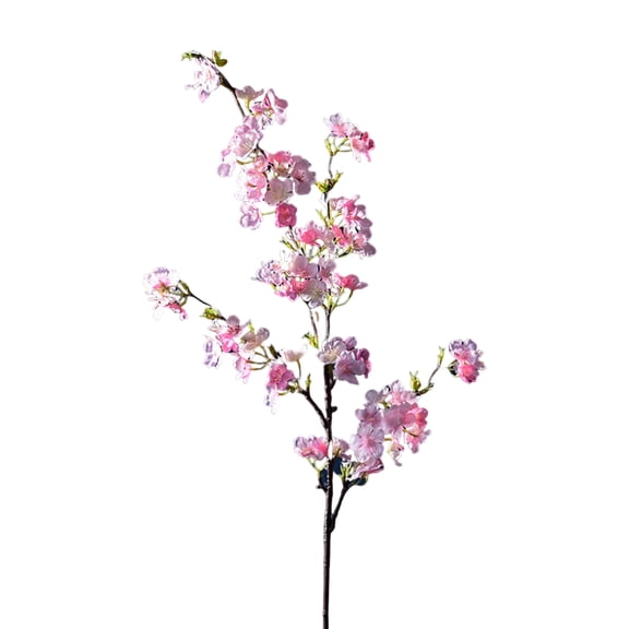 HEVIRGO 4PCS 4 Forks Simulation Cherry Realistic Decorative Photo Props Faux Sakura Branch Hotel Supplies,Dark Pink