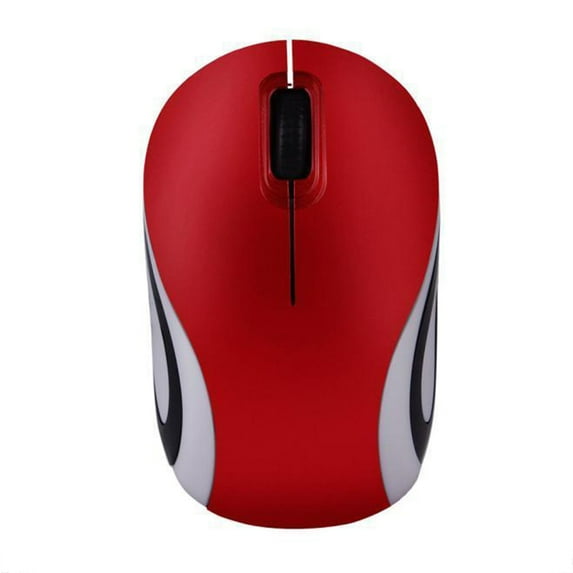 HEVIRGO 4PCS Mini 2.4 GHz 800/1200 DPI Wireless Optical Mouse Mice for PC Laptop Notebook,Red