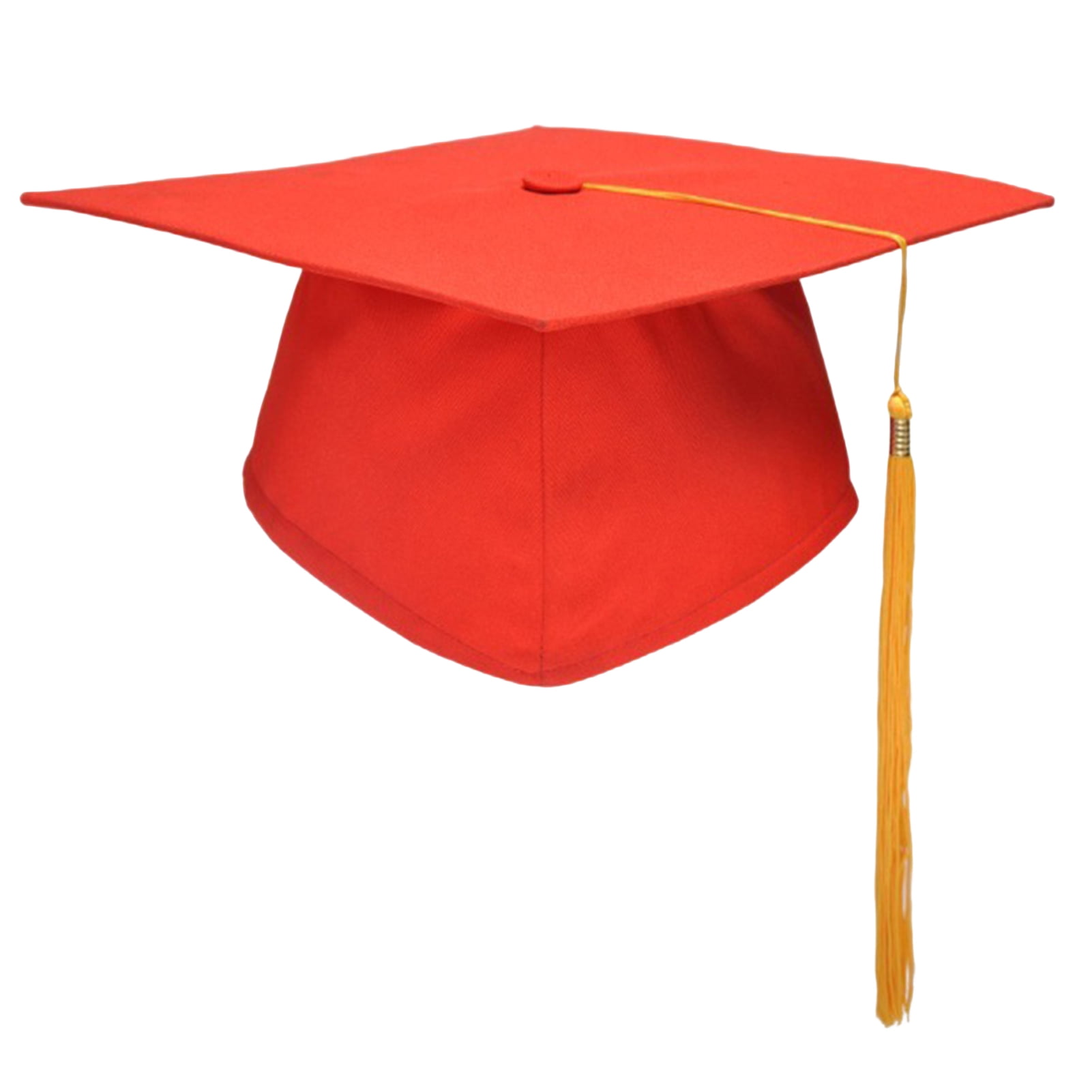 HEVIRGO 4PCS Mortarboard Tassels Solid Color Classic Design Square Board Breathable Decorative Unisex Graduation Party Hierophant Hat Headwear,A