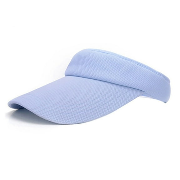 HEVIRGO 4PCS Sunhat Adjustable Breathable Women Cotton Visor Cap for Tennis,Sky Blue