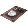 thumbnail image 1 of HEVIRGO 4Pcs PVC Placemats Set Heat Resistant Woven Place Mats for Dining Washable Table Protectors Modern Table Decorations, 1 of 9